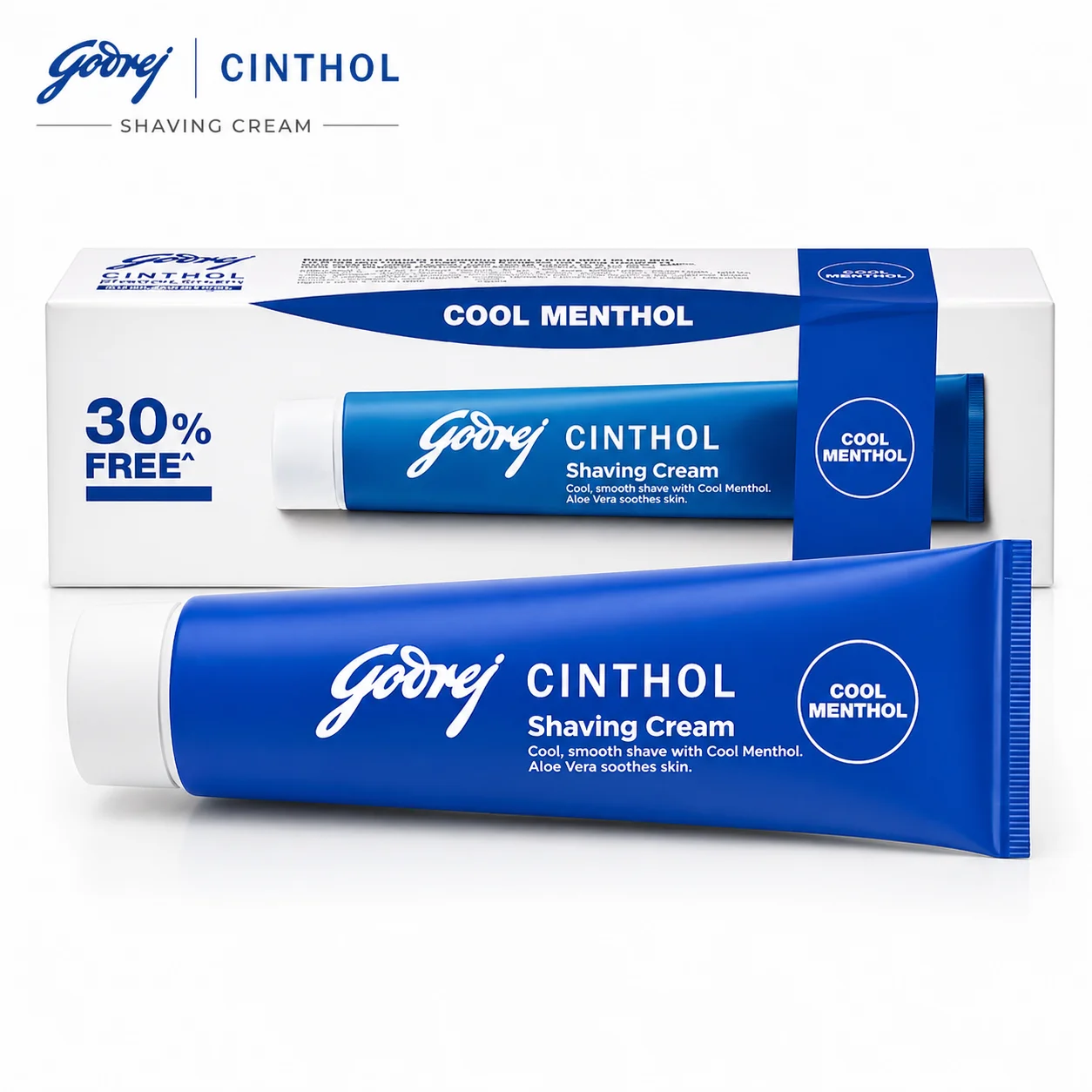 Godrej Cinthol Cool Menthol Shaving Cream 78g | Instant Cooling Shave & Skin Protection | Smooth Glide for Men’s Daily Grooming
