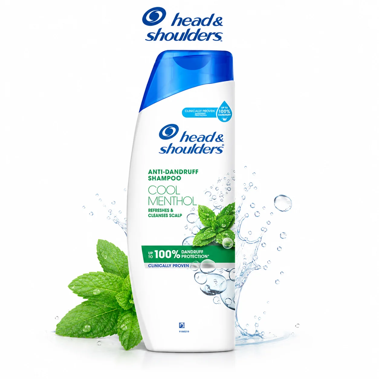 Head & Shoulders Cool Menthol Anti-Dandruff Shampoo 180Ml | Cooling Scalp Care & Deep Cleansing Formula | Fresh Daily Shampoo for Men & Women