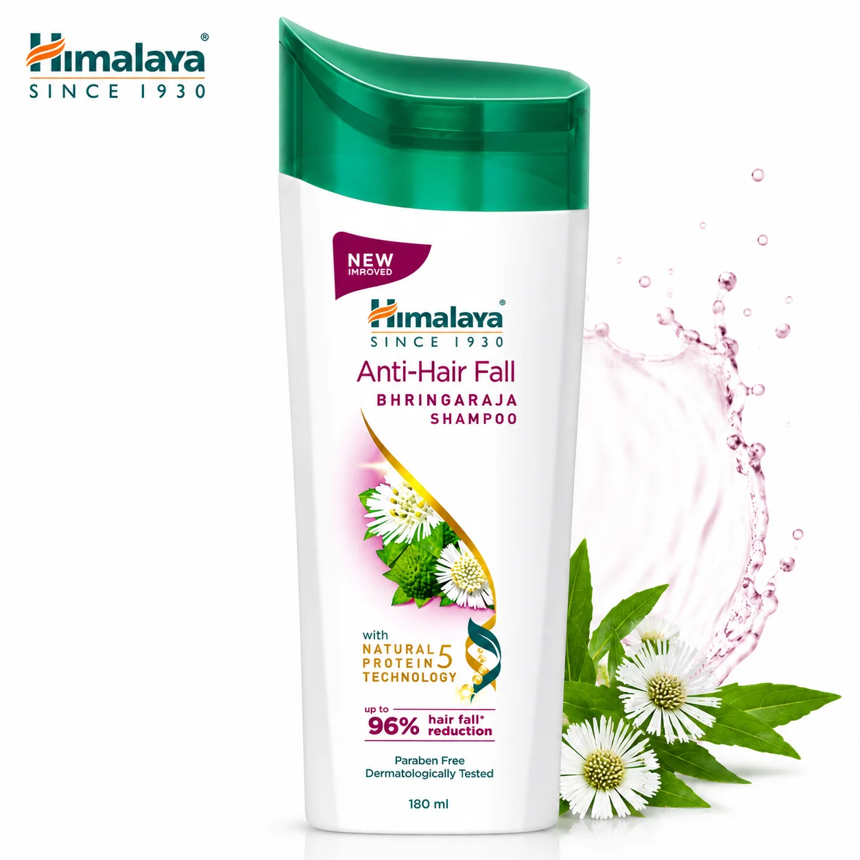 Himalaya Anti-Hairfall Bhringaraja Shampoo 180ML | Herbal Hair Fall Control Shampoo for Stronger, Healthier & Nourished Hair