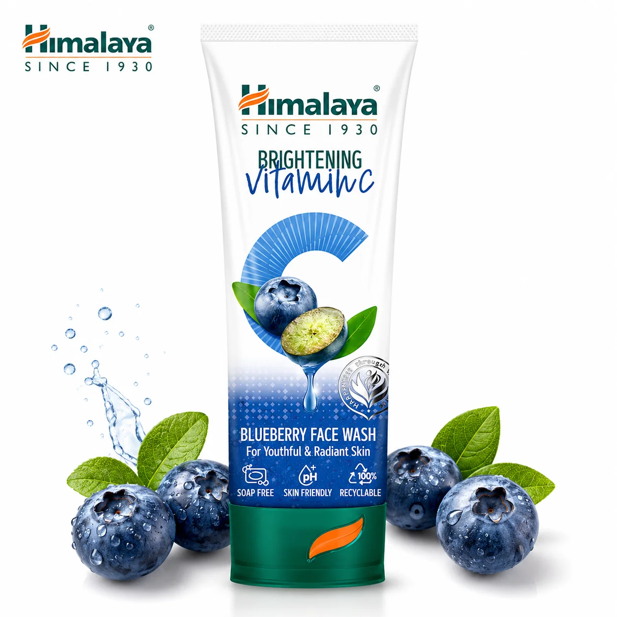 Himalaya Brightening Blueberry Face Wash 100ml | Vitamin C Glow Boost Cleanser | Antioxidant-Rich Face Wash for Radiant & Youthful Skin