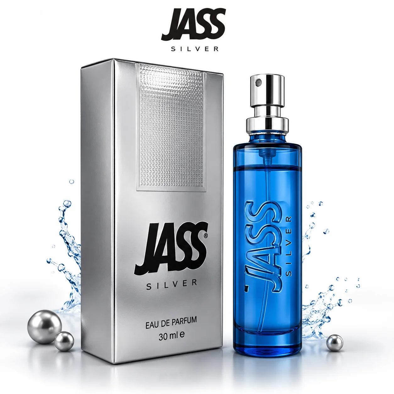 Jass Silver Eau De Parfum 30Ml | Long Lasting Fresh Perfume for Men | Premium Everyday Fragrance for Work, Gym & Parties