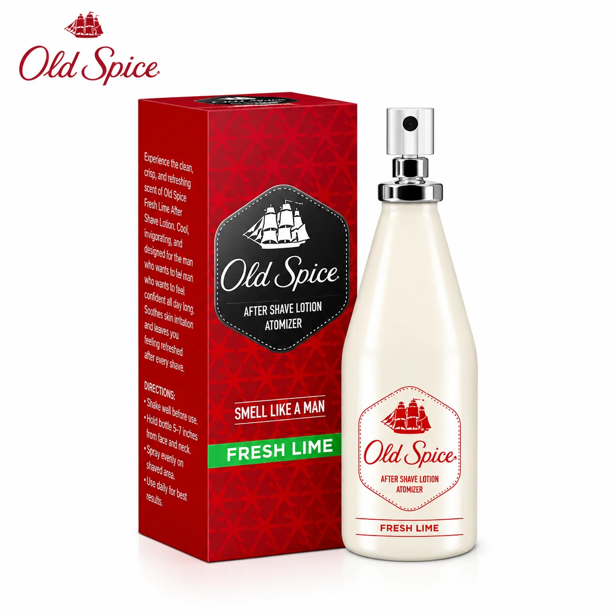 Old Spice Fresh Lime After Shave Lotion 150Ml | Refreshing Lime Scent Post Shave Lotion for Men | Cooling & Soothing Skin Care