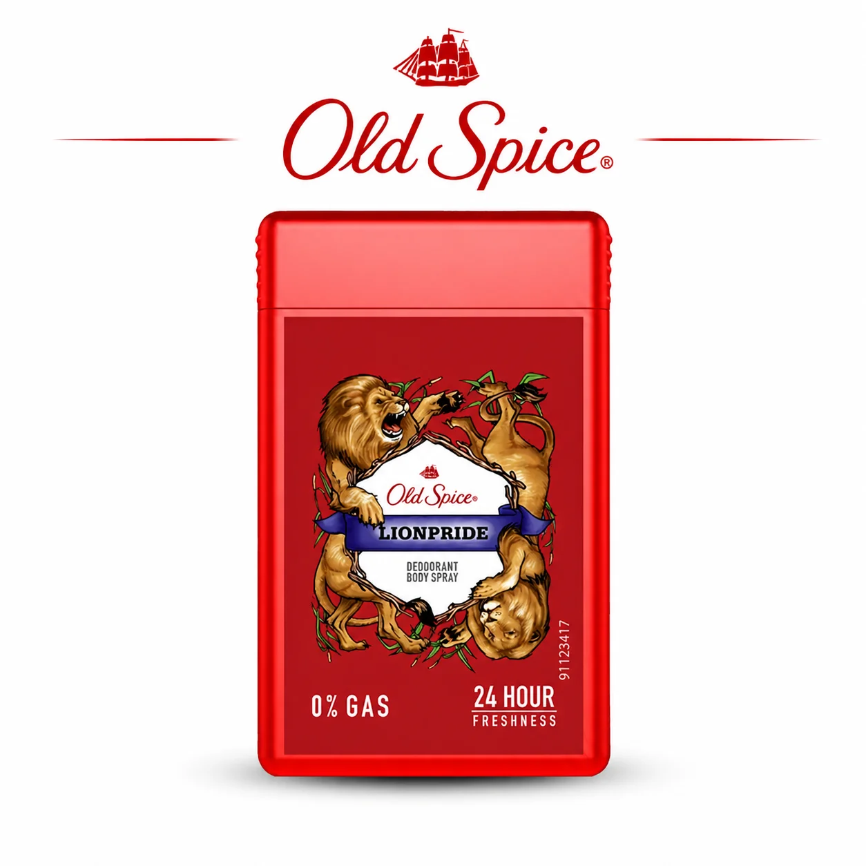 Old Spice Lionpride Body Spray 17ml | 24Hr Freshness Deodorant for Men | Bold Masculine Fragrance, Odour Protection & Travel Friendly