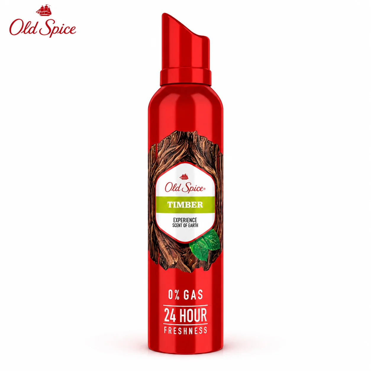 Old Spice Timber Body Spray 140Ml | Long Lasting Woody Fragrance Deodorant for Men | 24Hr Freshness & 0% Gas Formula