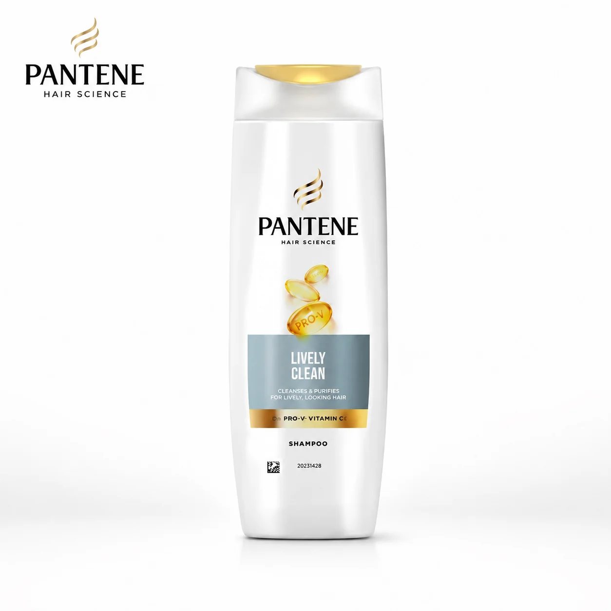 Pantene Lively Clean Shampoo 200Ml | Pro-V Vitamin E Deep Cleansing Shampoo for Light, Bouncy & Healthy Hair