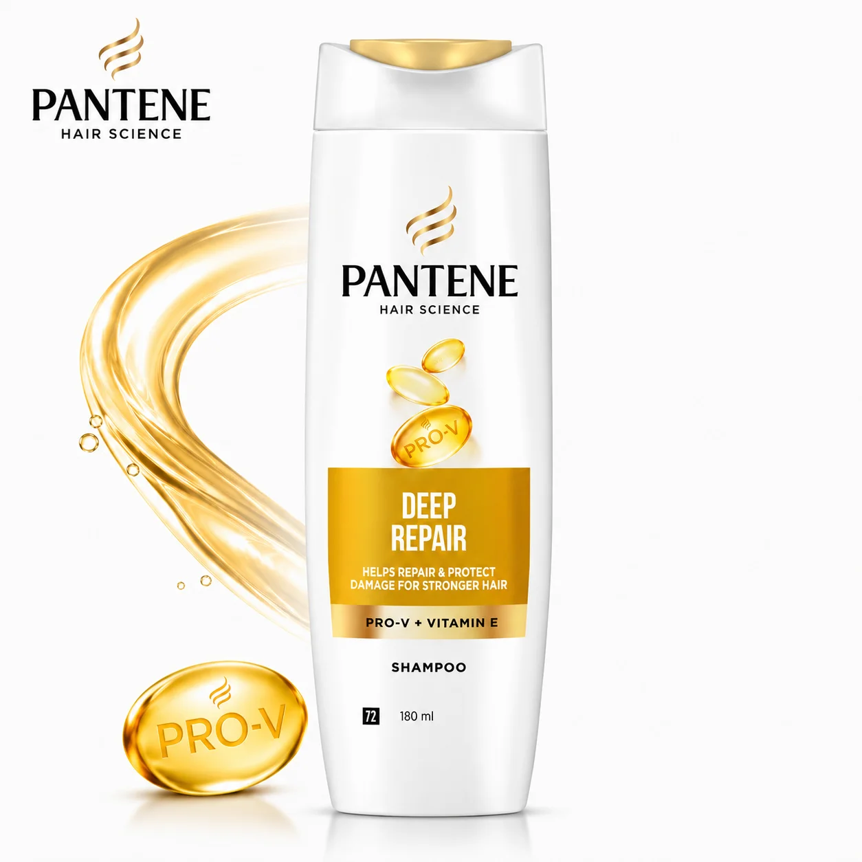 Pantene Pro-V Deep Repair Shampoo 340Ml | Damage Repair & Hair Strengthening Shampoo for Smooth Healthy Hair