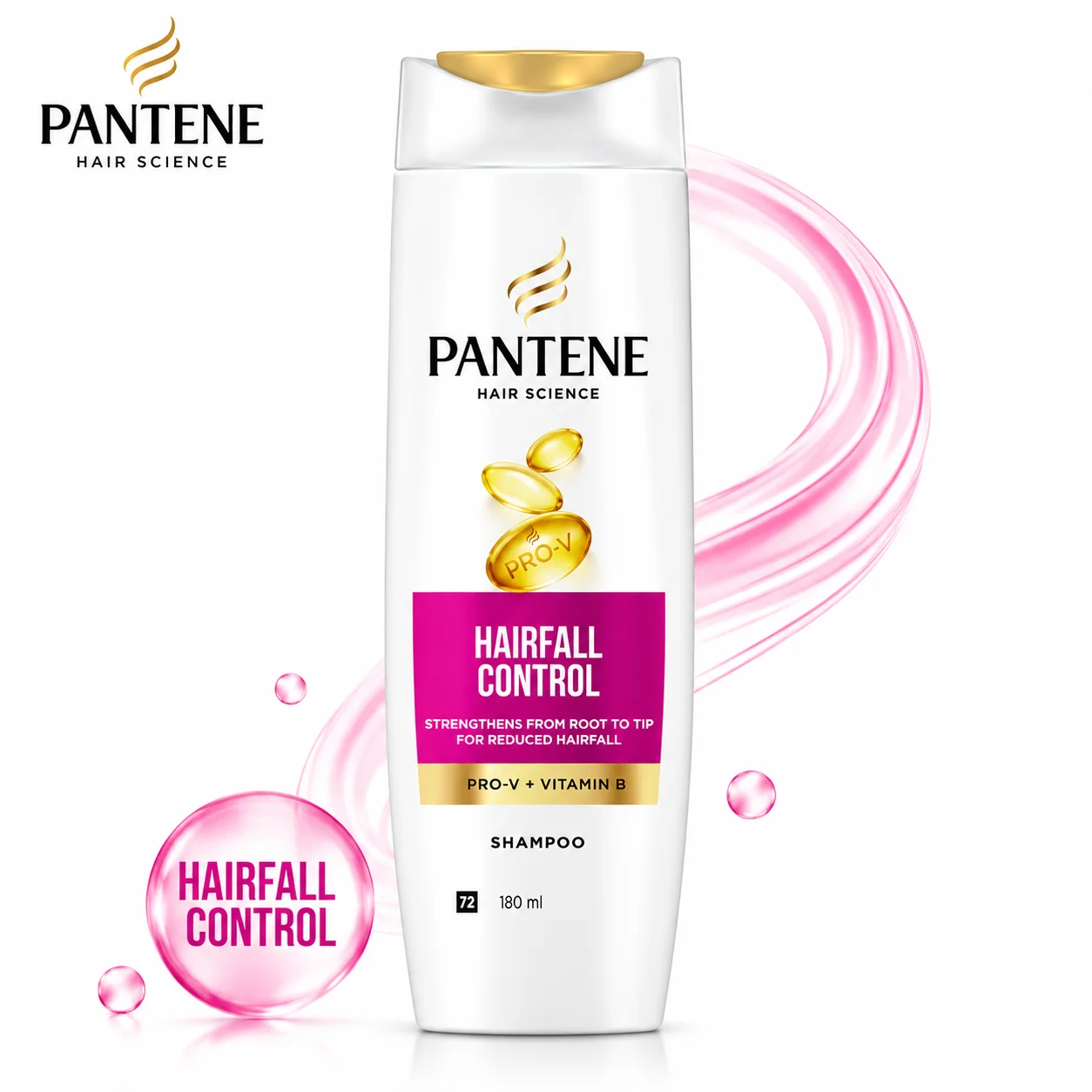 Pantene Pro-V Hairfall Control Shampoo 340Ml | Stronger Hair & Reduced Hair Fall for Smooth Healthy Hair