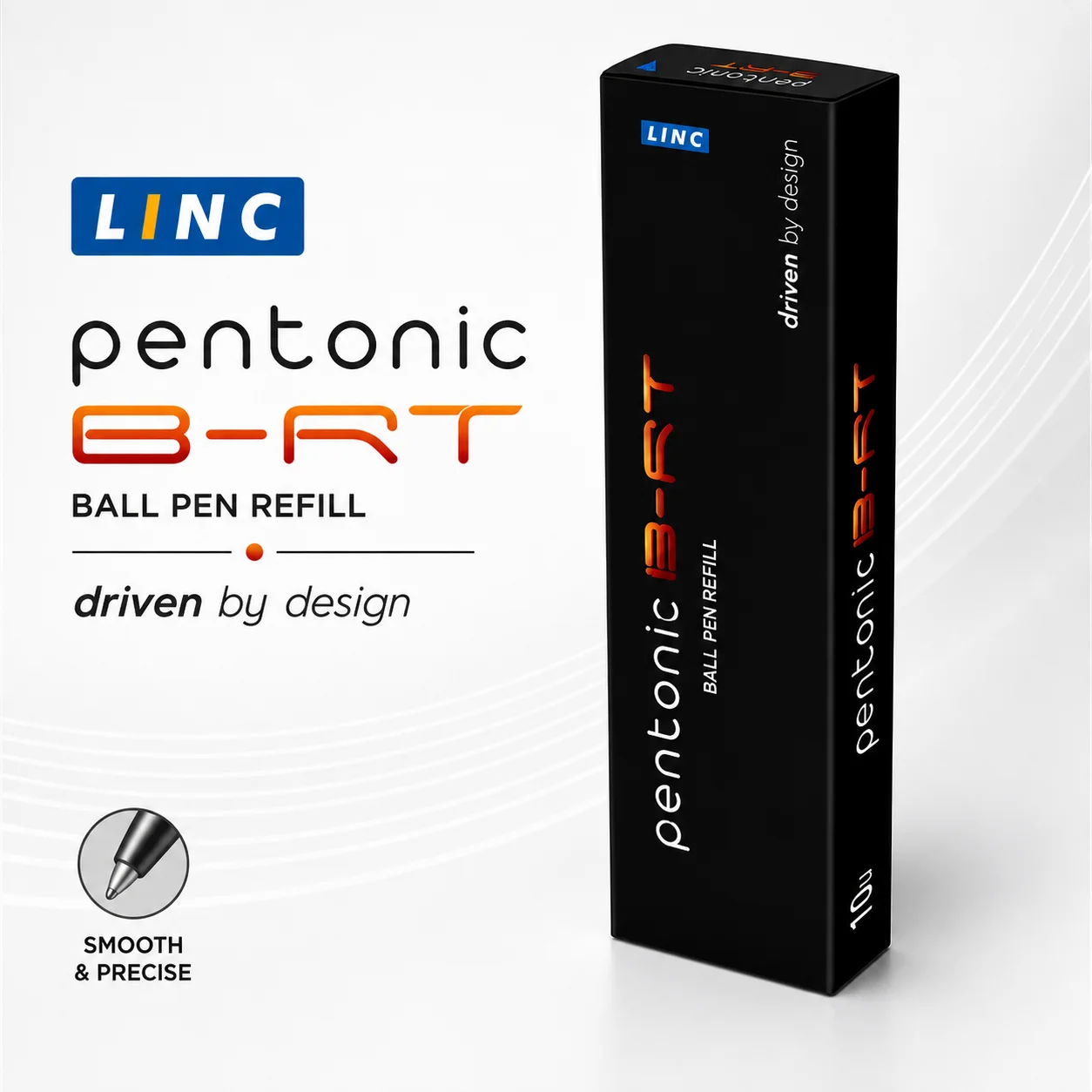 Pentonic B-RT 0.7mm Rubber Grip Blue Ball Pen | Smooth Writing, Smudge-Free Ink & Comfortable Grip for Students & Office Use