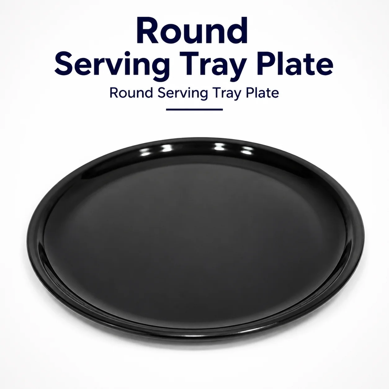 Round Serving Tray Plate | Multipurpose Durable Plastic Food Tray – Lightweight Stylish Serving Plate for Kitchen, Dining, Snacks & Drinks