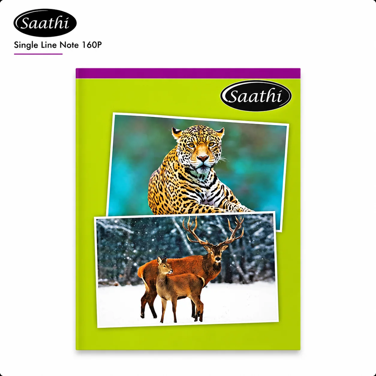 Saathi Single Line Notebook 160 Pages | Smooth Writing Paper & Durable Cover | Large Capacity School Note for Students, Homework, Assignments & Daily Use