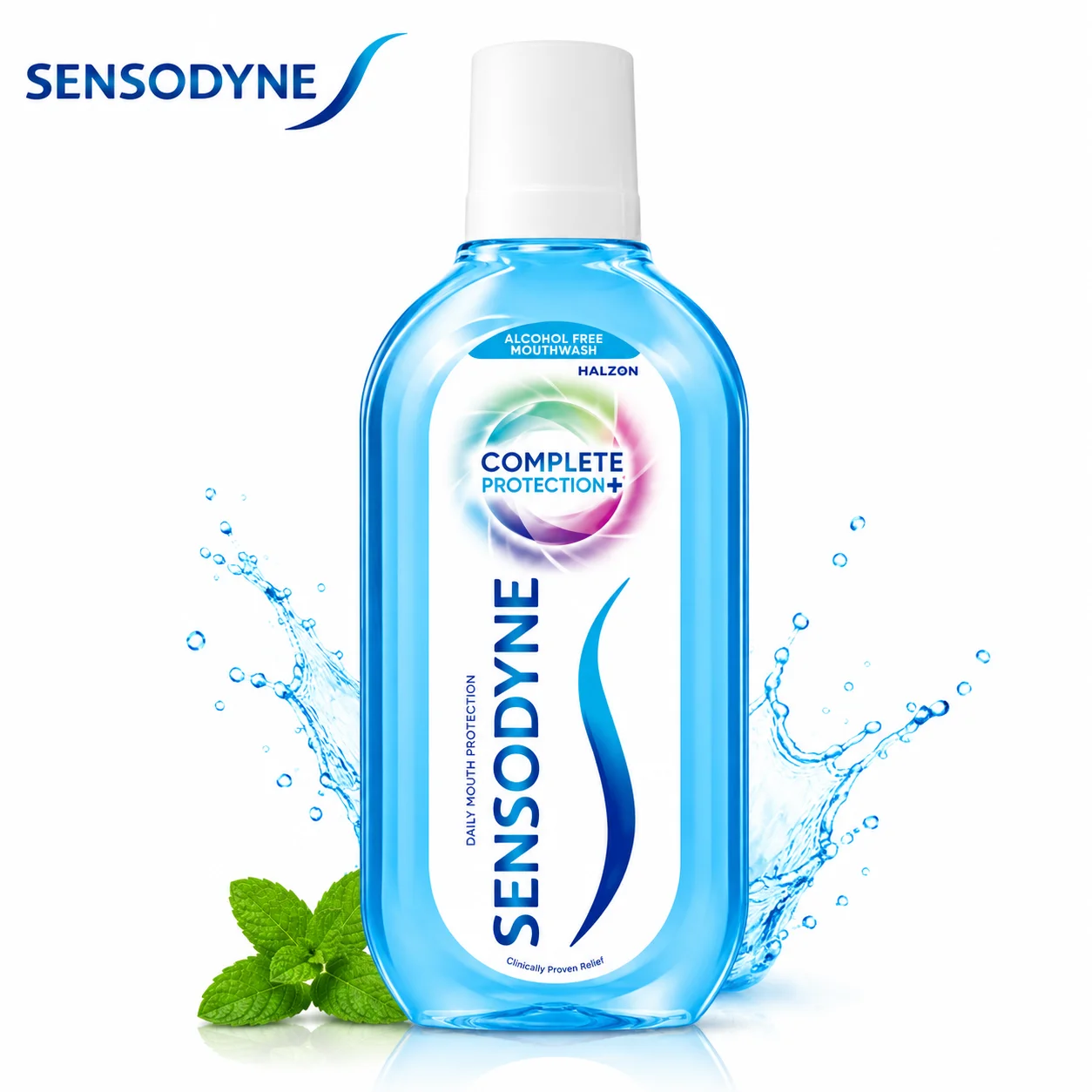 Sensodyne Complete Protection+ Mouthwash 250ml | Alcohol-Free Daily Mouthwash for Sensitive Teeth, Fresh Breath & Plaque Protection