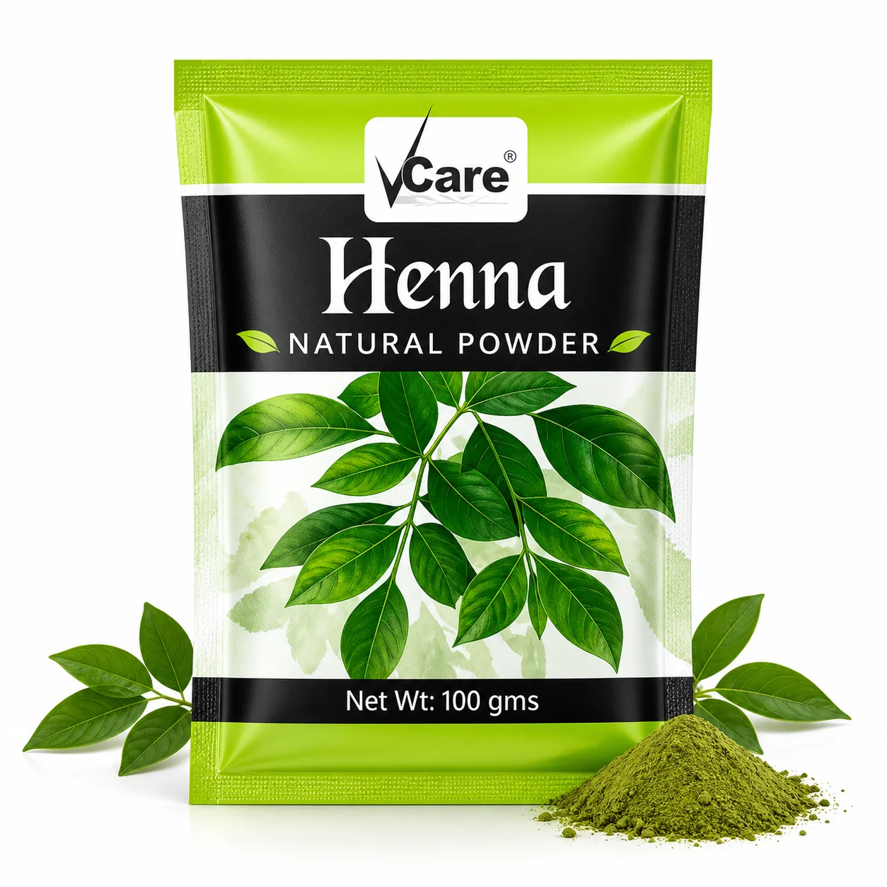 Vcare Henna Powder 100g | 100% Natural Hair Color & Conditioner | Chemical-Free Herbal Hair Care for Strong, Shiny Hair
