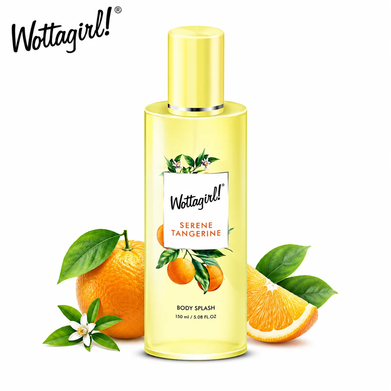 Wottagirl Serene Tangerine Body Splash 100Ml | Refreshing Citrus Body Mist for Women | Long Lasting Daily Fragrance Spray
