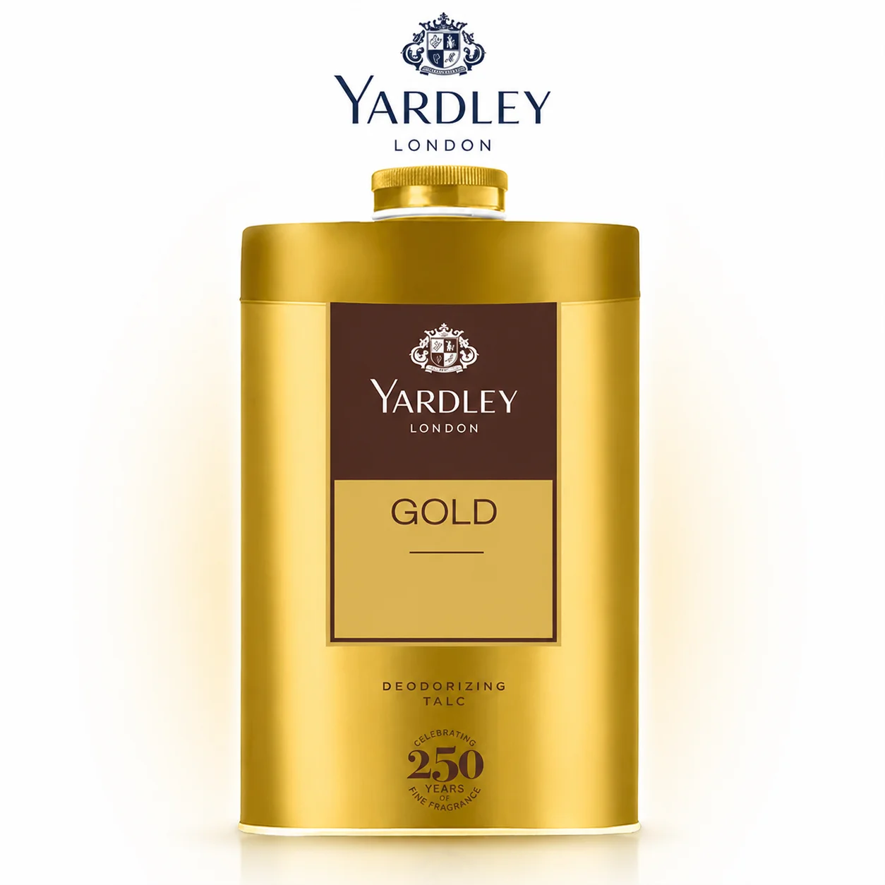 Yardley London Gold Talc 250g | Long-Lasting Freshness & Deodorizing Protection | Premium Signature Fragrance Body Powder for Men